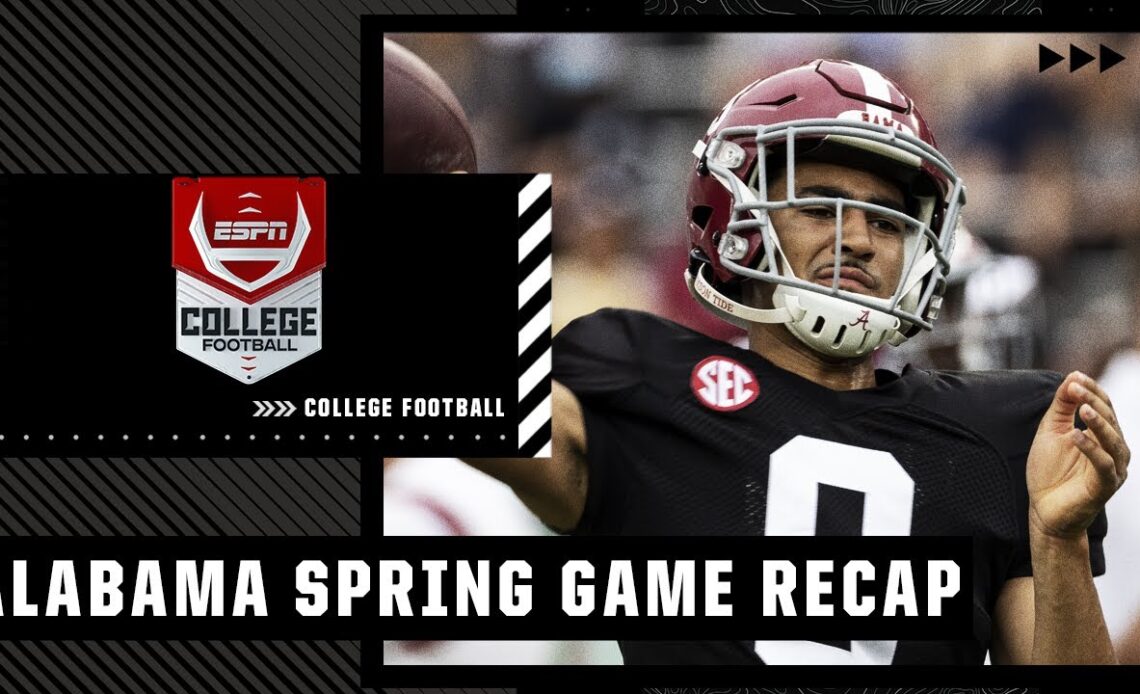 Alabama Crimson Tide spring game recap ESPN College Football VCP