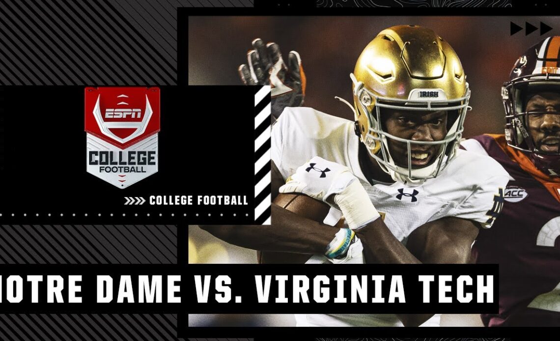 Notre Dame Fighting Irish at Virginia Tech Hokies | Full Game Highlights