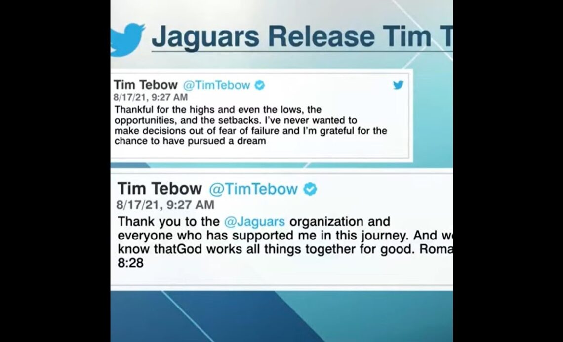 Tim Tebow thanked the Jaguars and all his supporters on Twitter 🙏 | #Shorts