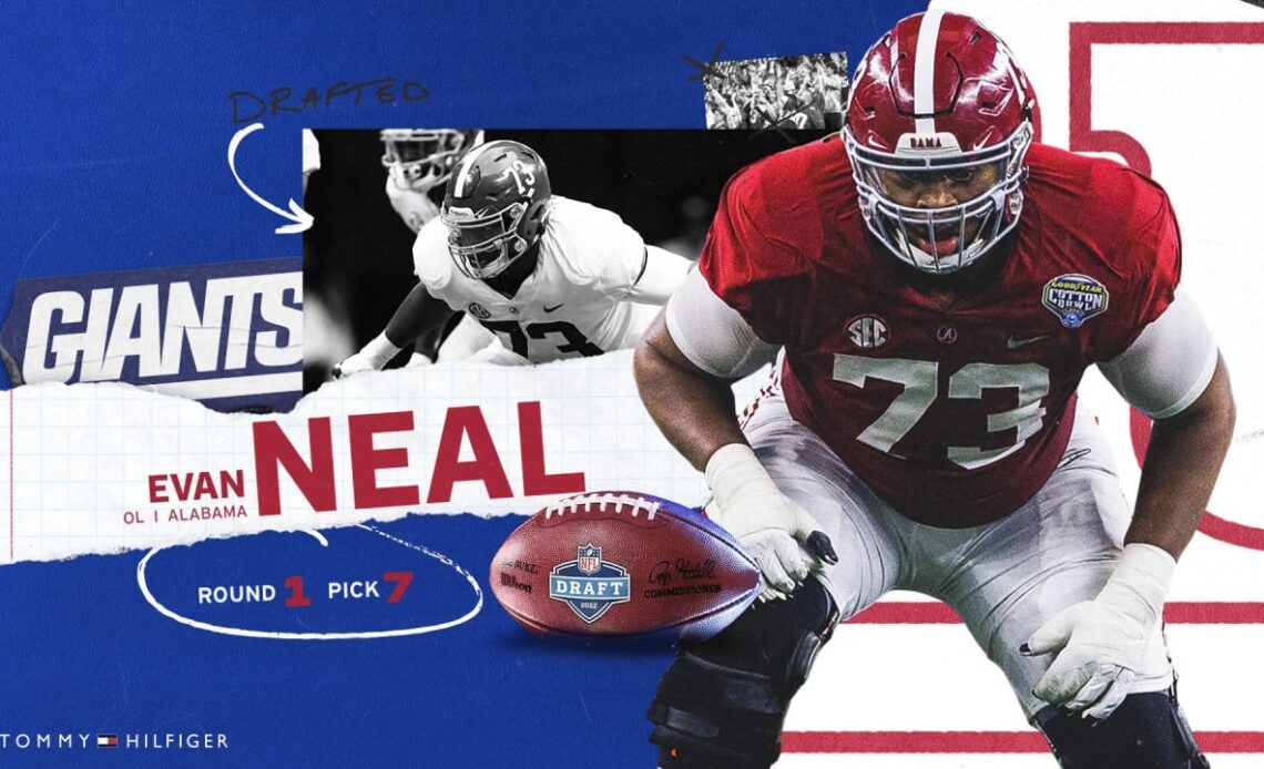Offensive Tackle Evan Neal, Alabama, Round 1, Pick 7