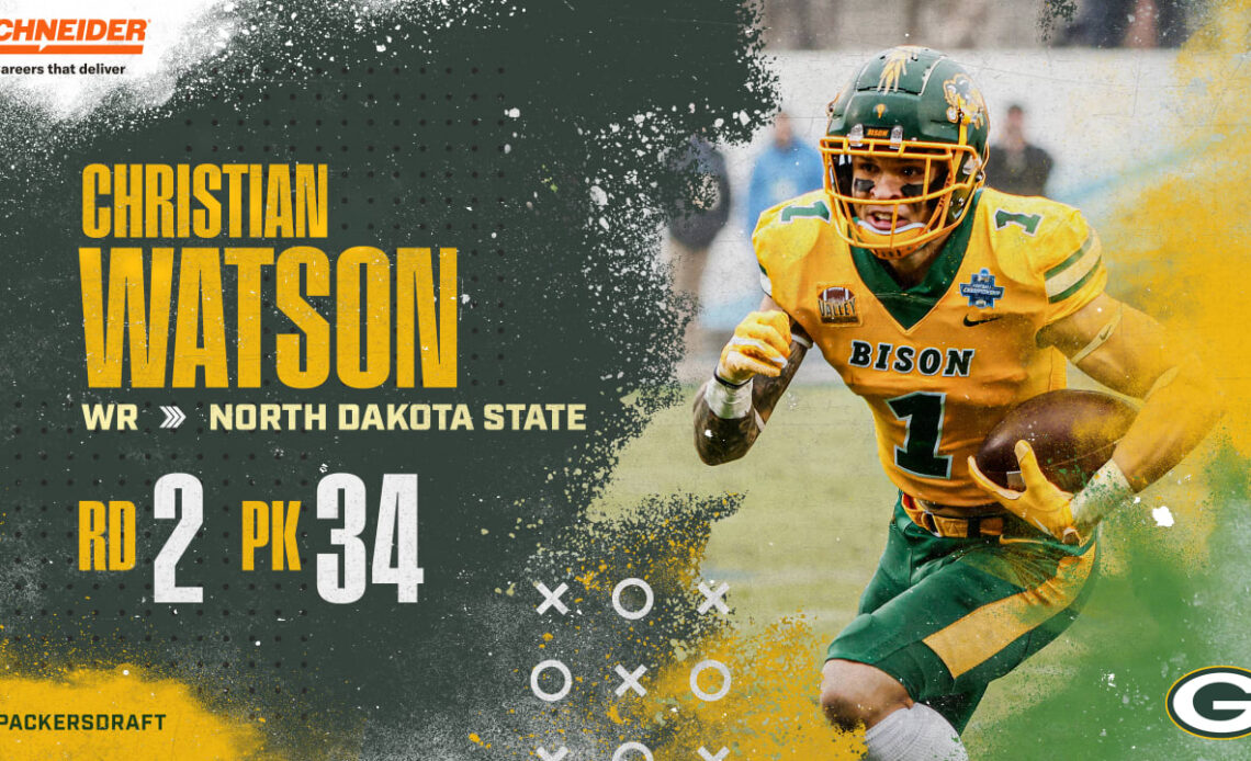 Packers select North Dakota State WR Christian Watson in second round, No. 34 overall