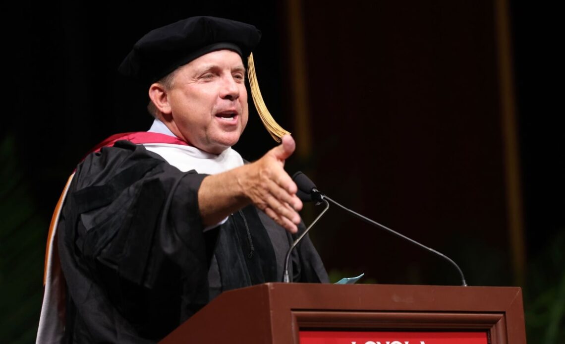 Photos: Sean Payton speaks at Loyola commencement