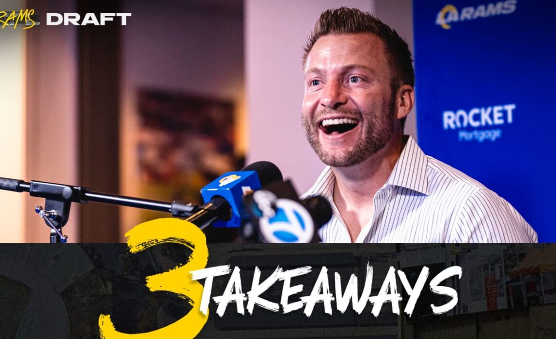 Three Takeaways from Los Angeles Rams general manager Les Snead and head coach Sean McVay's press conference following Day 2 of 2022 NFL Draft