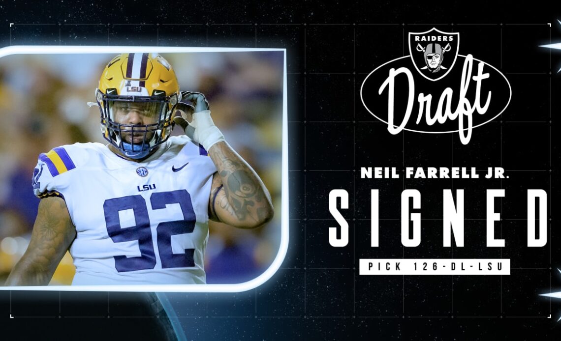 Raiders sign fourth-round pick DT Neil Farrell Jr. 