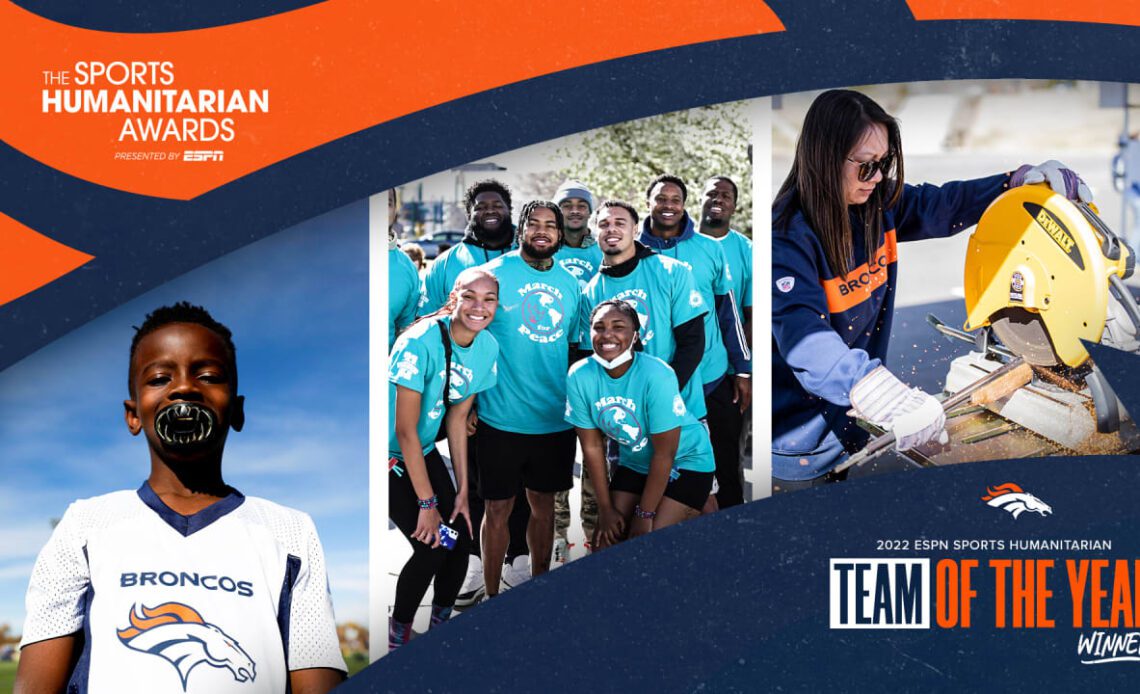 Broncos named ESPN's 2022 Sports Humanitarian Team of the Year