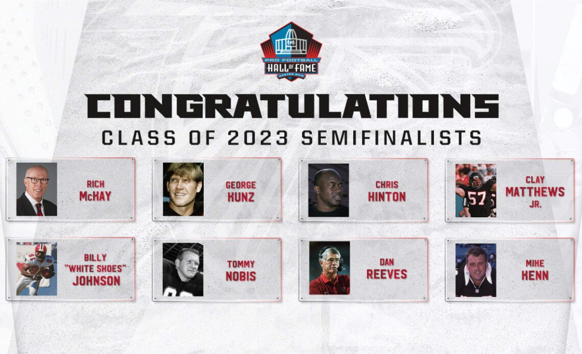 Eight men with ties to Falcons selected as semifinalists for Pro Football Hall of Fame's 2023 Class