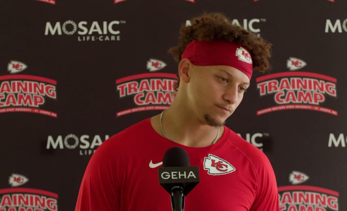 Patrick Mahomes: "He's making a lot of tough contested catches over the middle" | Press Conference 7/29