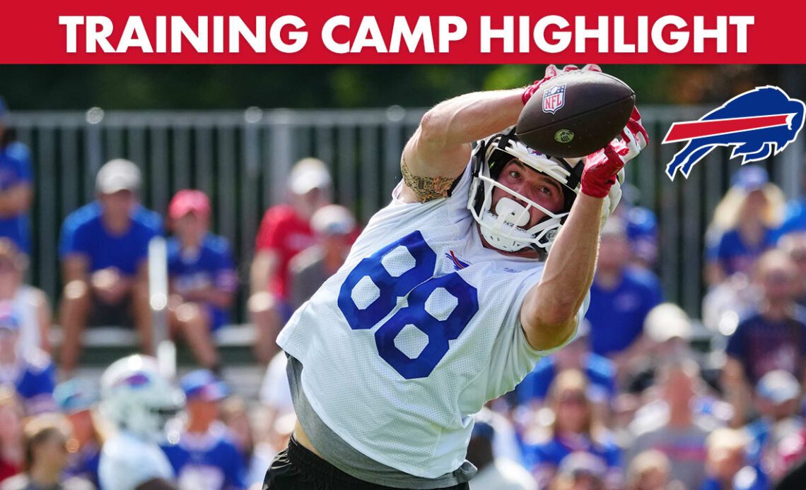 Training Camp Highlight Dawson Knox Snags Allen's Touchdown Throw