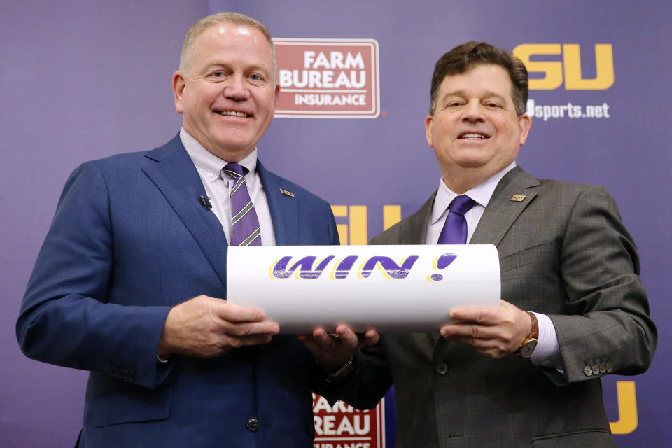 Where does LSU’s Brian Kelly stand in these Power 5 coach rankings?