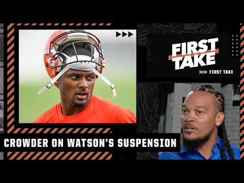 Channing Crowder & Fred Taylor's thoughts on Deshaun Watson’s 6-game suspension | First Take