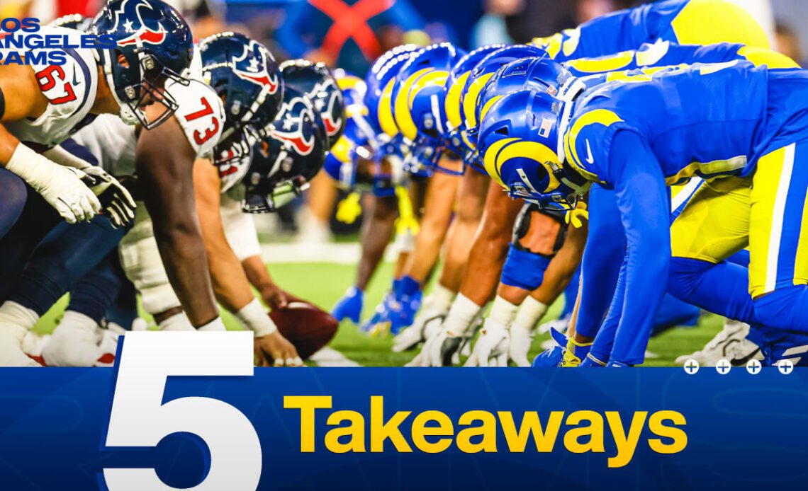 Five takeaways from Rams' 24-20 Preseason Week 2 loss to Texans