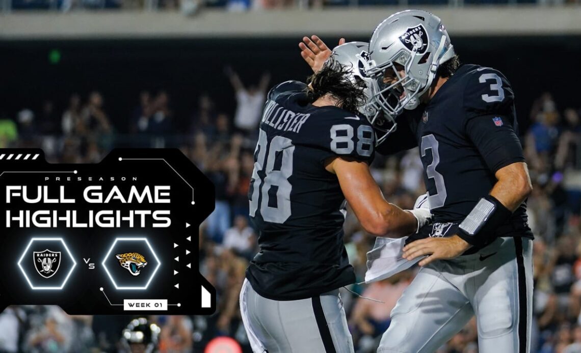 Full game highlights - Raiders vs. Jaguars - Hall of Fame Game