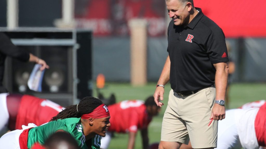 Greg Schiano has seen some growth from the Rutgers offensive line
