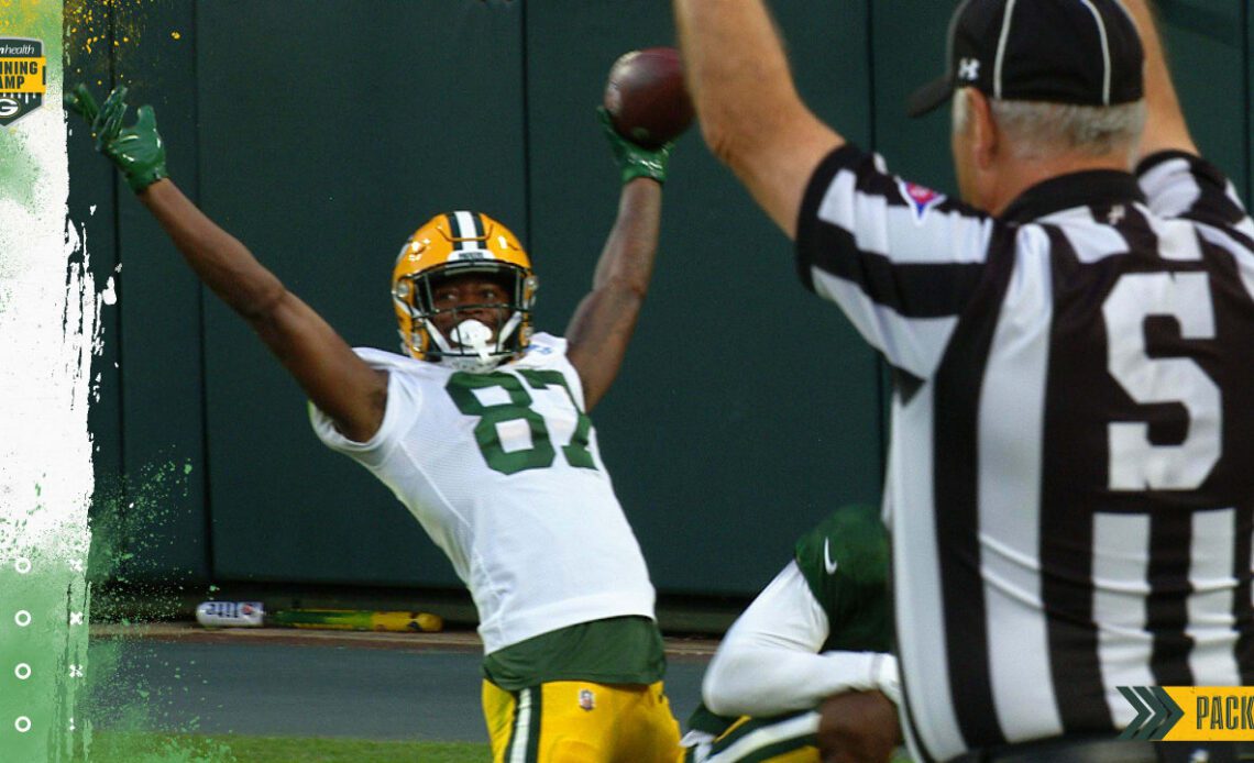 Highlight: WR Romeo Doubs brings in a touchdown | Packers Family Night