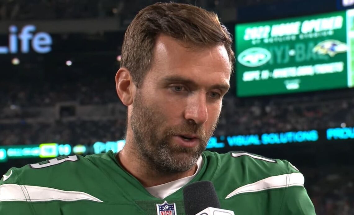 Joe Flacco Sideline Interview | Jets vs. Falcons