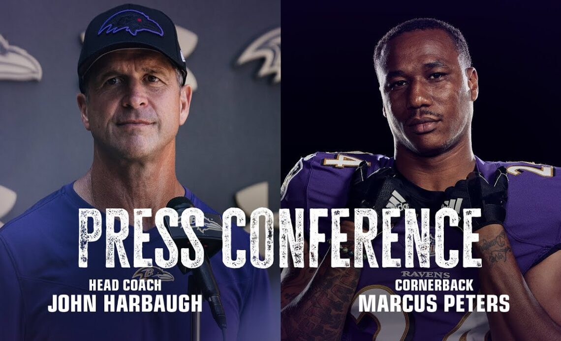 John Harbaugh, Marcus Peters Media Availability | Baltimore Ravens