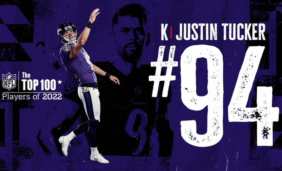 Justin Tucker Finally in NFL Top 100, Debuts at 94