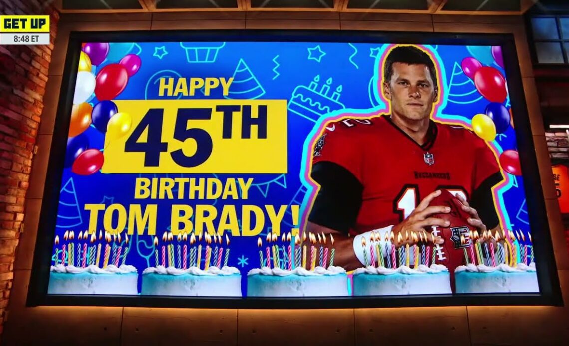 Leonard Fournette sent Tom Brady a GOAT cake for his 45th birthday 🐐🎉 | Get Up