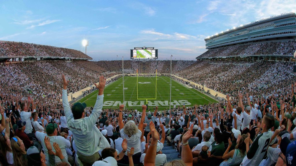 Michigan State football to stripe the stadium against Western Michigan
