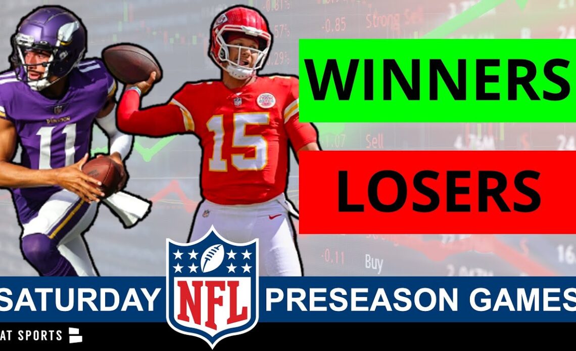 NFL Preseason Winners & Losers from Saturday Games Feat. Patrick Mahomes, Kellen Mond, Steelers QBs