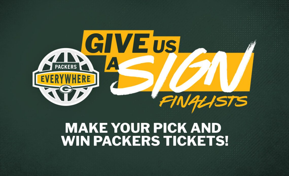 Packers Everywhere 'Give Us a Sign Contest' finalists selected