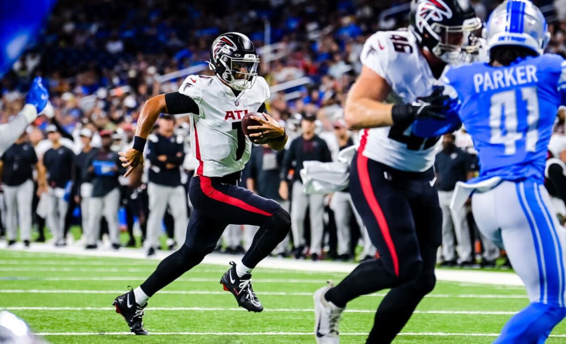 Recapping Marcus Mariota's first appearance as a Falcon in preseason game against Detroit Lions