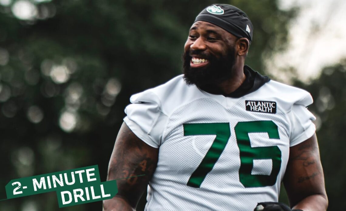 What Is George Fant's Evaluation of the Jets Offensive Line During Training Camp?