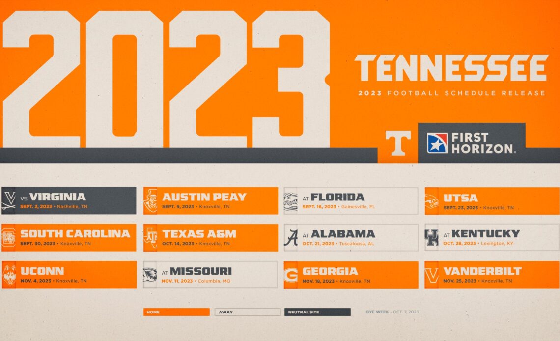 2023 Utk Football Schedule 2023 Calender