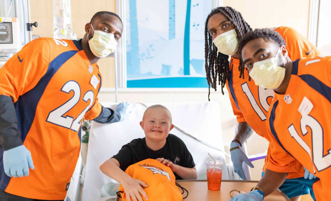Broncos players visit UCHealth University of Colorado Hospital, Children's Hospital Colorado for Fight Like A Bronco