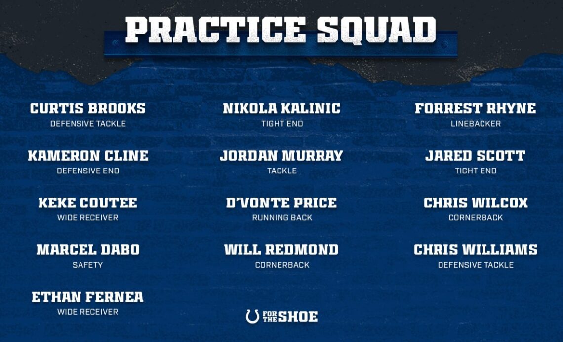 Colts Sign 13 Players To Practice Squad