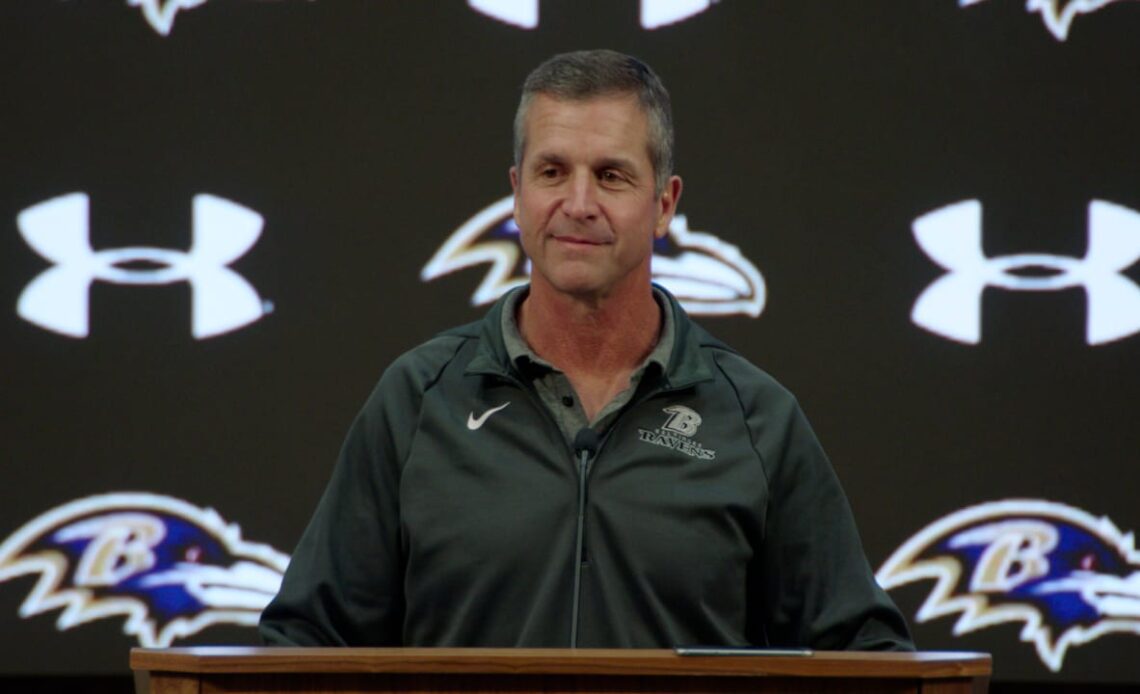 John Harbaugh's Monday Press Conference After Patriots Win