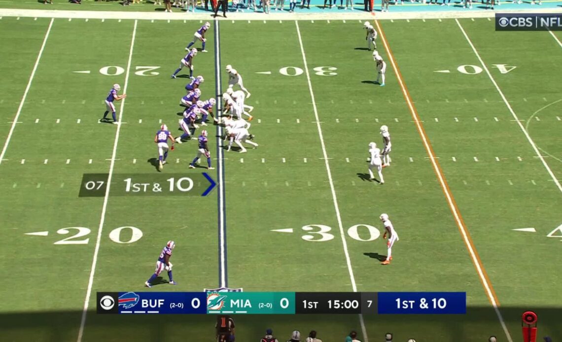 Josh Allen's first pass of game goes for 28 yards to Stefon Diggs | Bills vs. Dolphins | Week 3