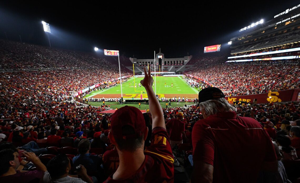 Kick Time, TV Set For USC Football's Oct. 1 Home Game vs. Arizona State