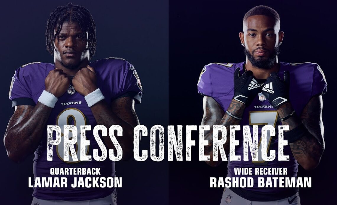 Lamar Jackson, Rashod Bateman Media Availability | Baltimore Ravens