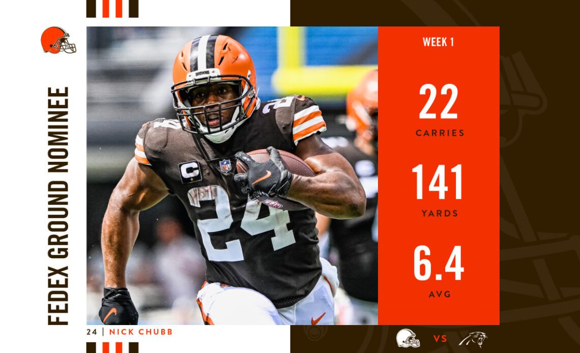 Nick Chubb nominated for FedEx Ground Player of the Week