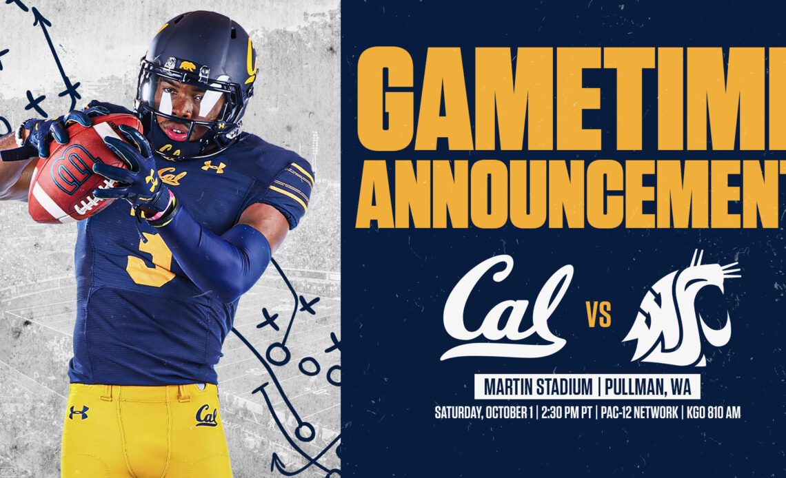 October 1 Cal-Washington State Game At 2:30 PM