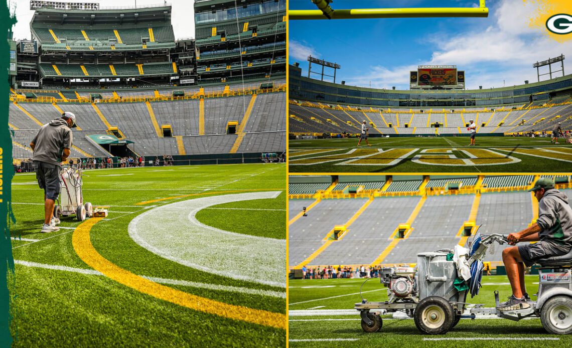Photos: Lambeau Field gets fresh coat of paint for Packers' 2022 home opener