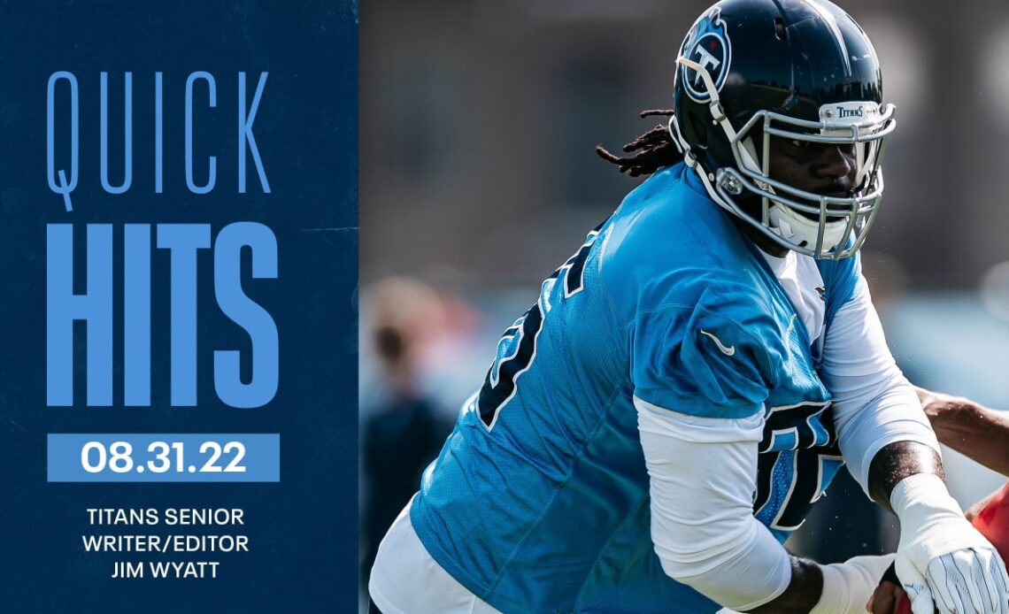 Quick Hits on the Titans From Wednesday