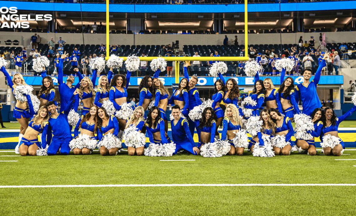 Rams Cheerleaders at SoFi Stadium for Week 1 season opener against the Bills