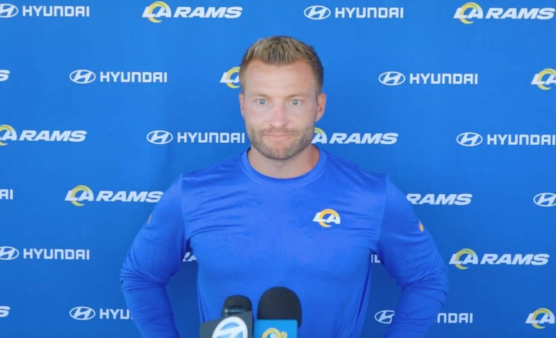 Rams head coach Sean McVay on joint practices with Bengals in Cincinnati this week