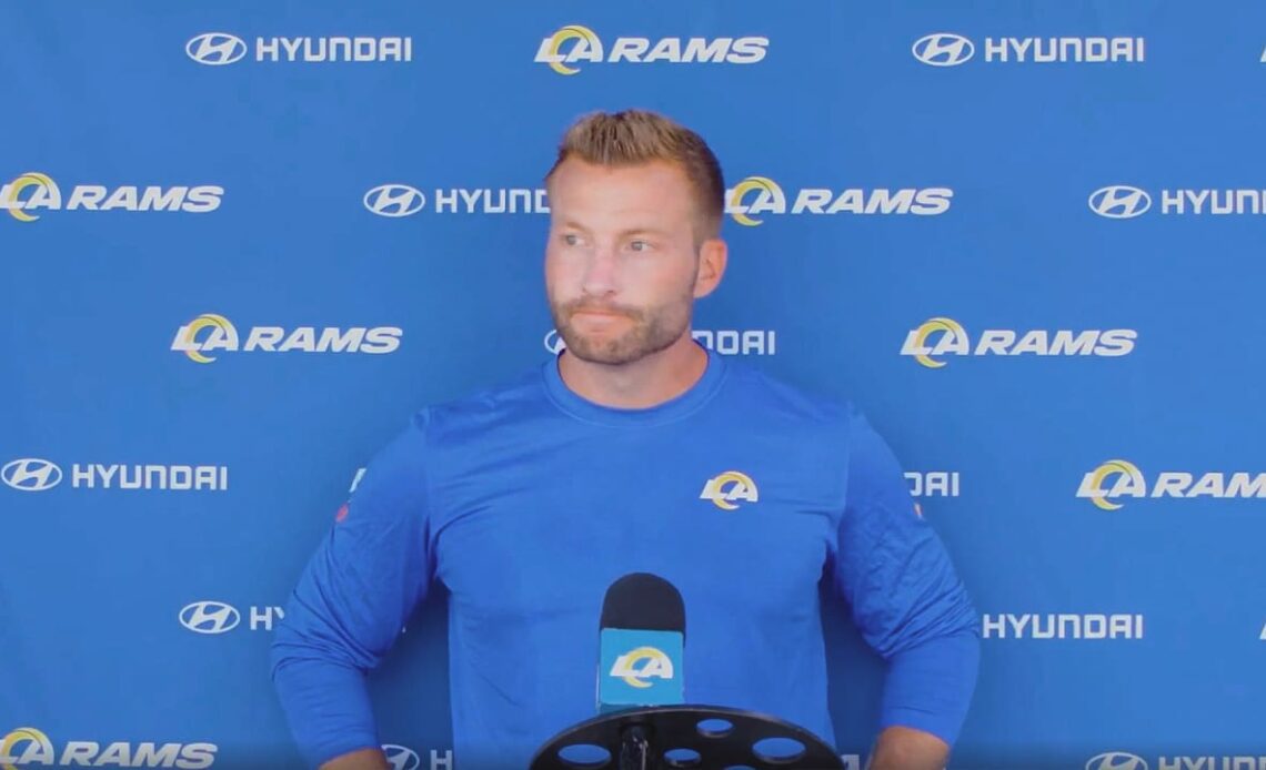 Rams head coach Sean McVay talks takeaways from Tuesday's intrasquad scrimmage