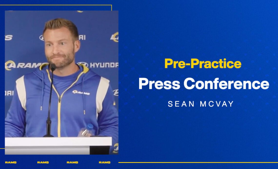 Sean McVay talks final injury updates heading into Week 2 vs. Falcons, team's response this week