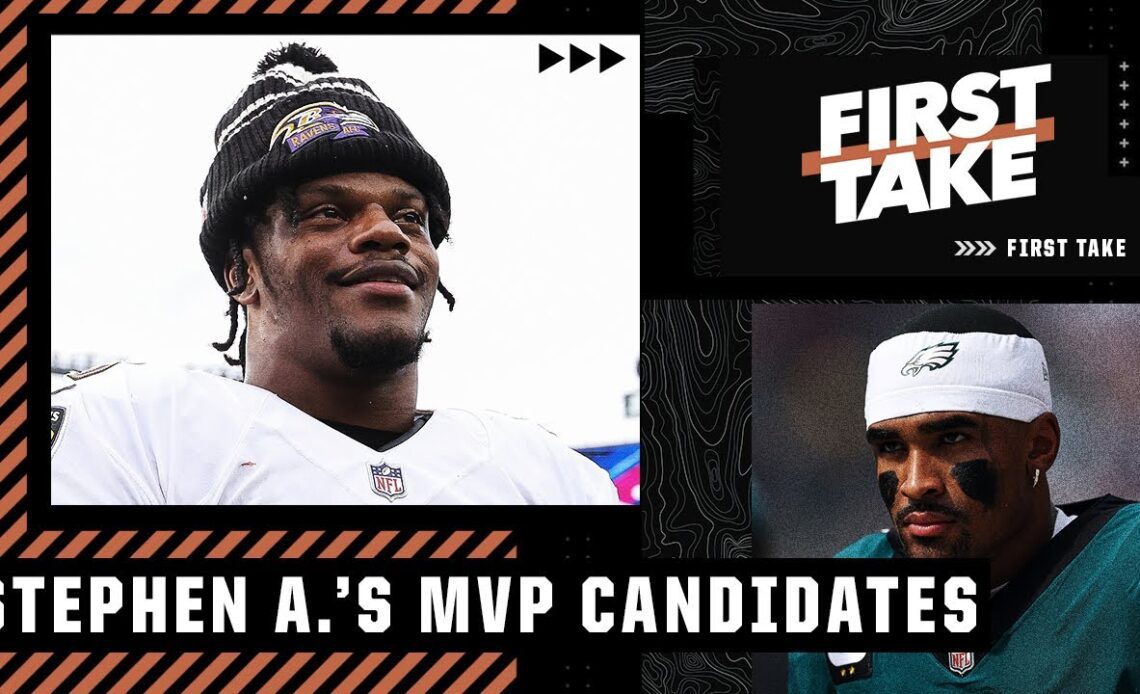 Stephen A.: Lamar Jackson is the NFL MVP frontrunner, but don't forget Jalen Hurts 👀 | First Take