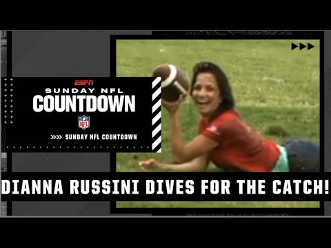 Throwing it back to when Dianna Russini dove into the mud to catch a pass from Rex Ryan 🤣 | NFLCD