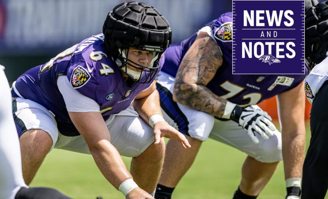 Tyler Linderbaum Returns to Practice; Updates on Ronnie Stanley, Tyus Bowser