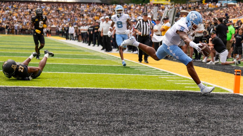 UNC score 21 straight to take halftime lead over Appalachian