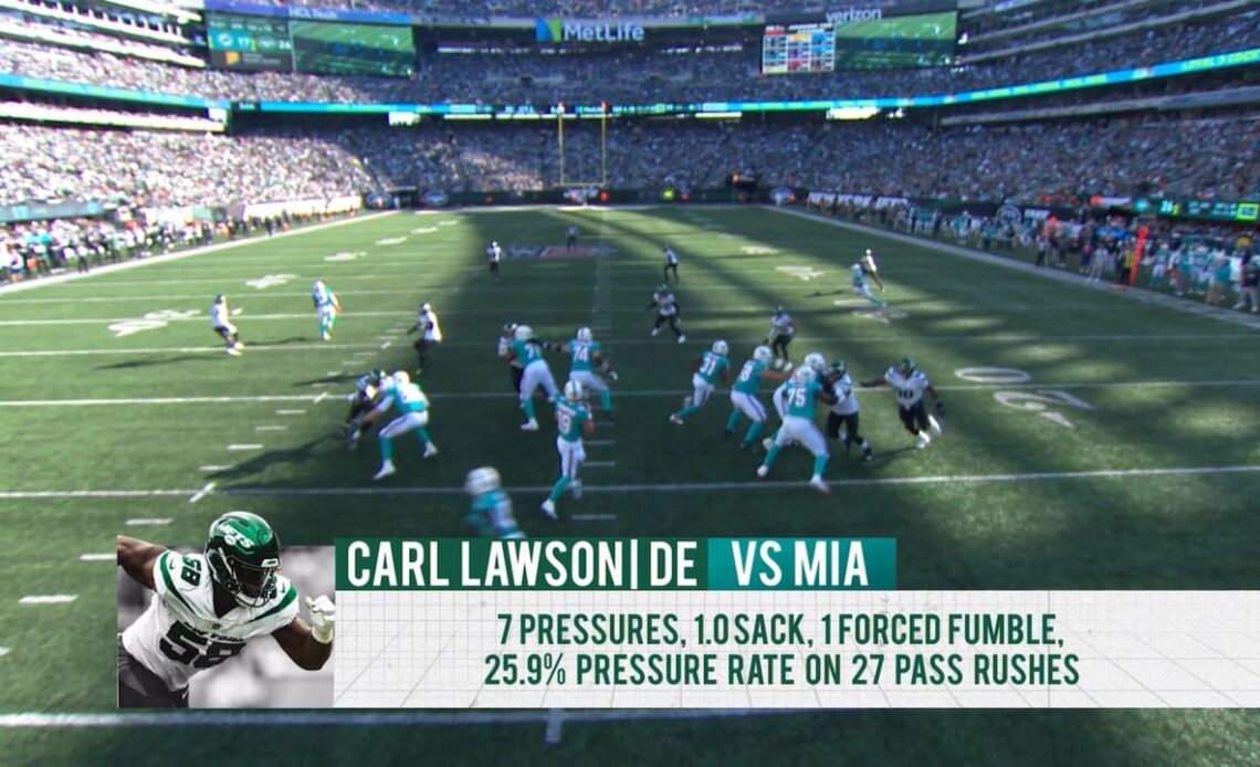 Cynthia Frelund's Week 6 Player Breakdown | Jets Pass Rush vs. the Dolphins