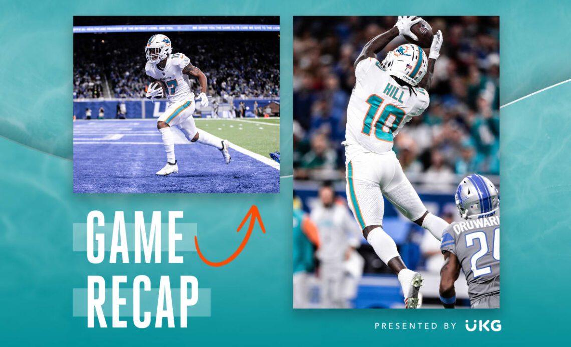 Dolphins win offensive shootout against Detroit, 31-27, on the road