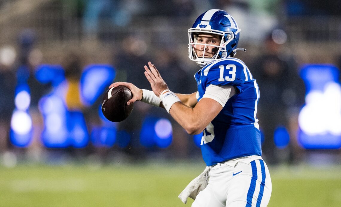 RILEY LEONARD - Duke Football vs. Virginia - October 1, 2022