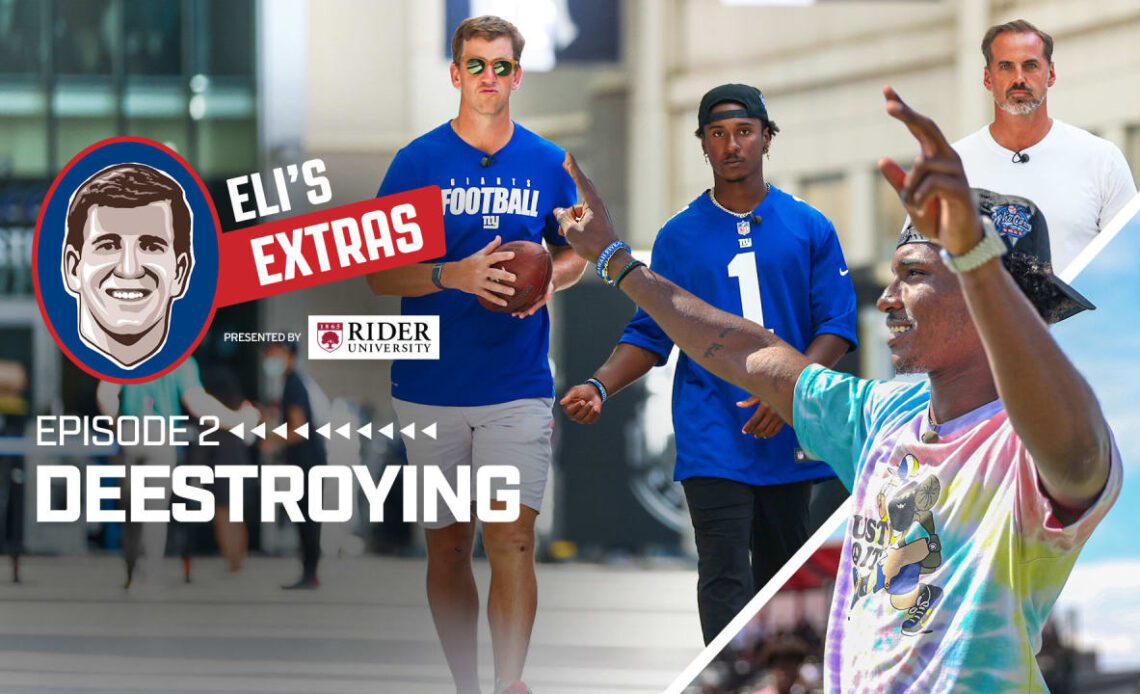 Eli Manning BEATS Deestroying in skills challenge...or does he?
